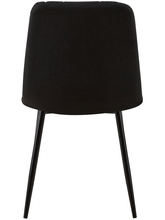 Sada 4 stoličiek látka Dijon, čierna