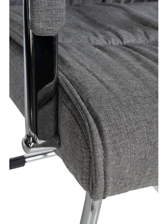 Stolička pre návštevy látka Sievert, svetlosivá