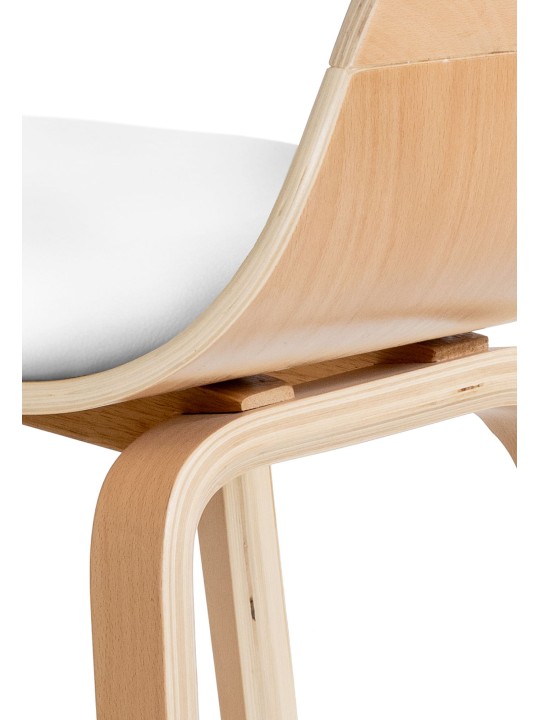 Sada 2 stoličiek Kingston z umelej kože, prírodná/biela