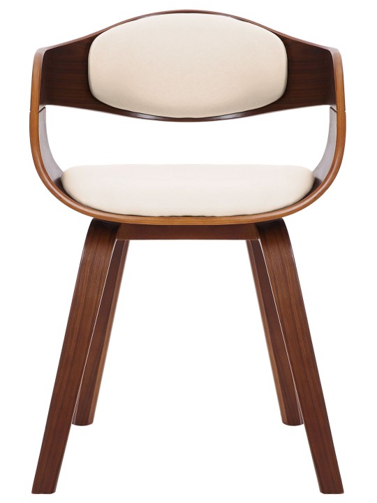 Sada 2 stoličiek Kingston z umelej kože, orech/krémová