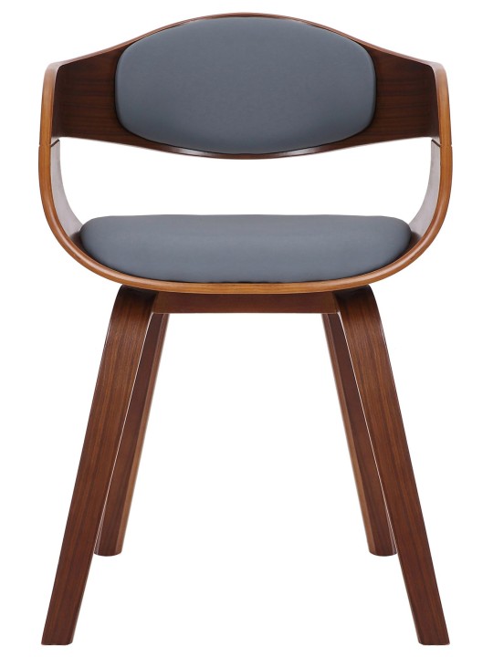 Sada 2 stoličiek Kingston z umelej kože, orech/sivá