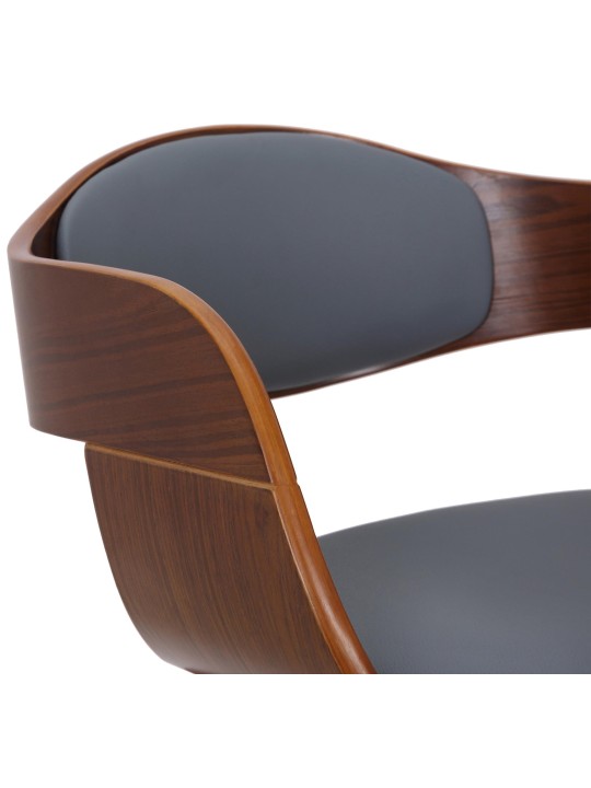 Sada 2 stoličiek Kingston z umelej kože, orech/sivá