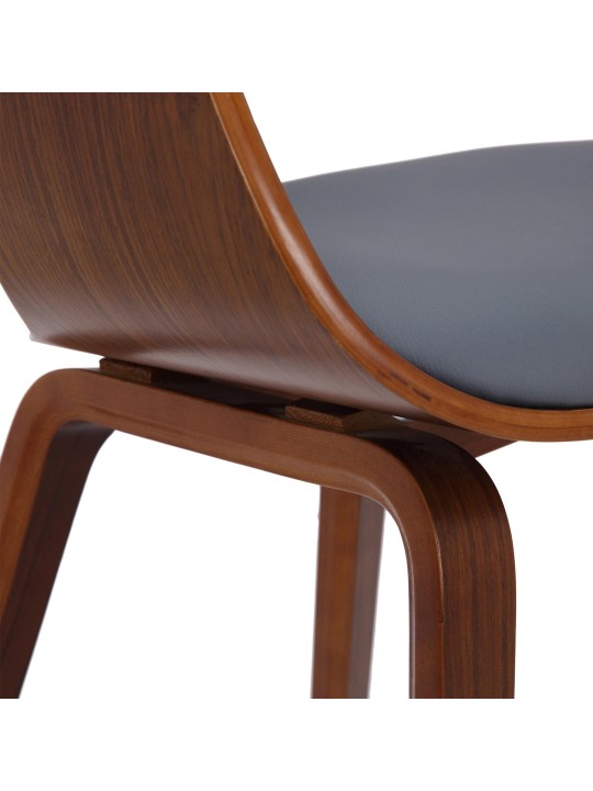 Sada 2 stoličiek Kingston z umelej kože, orech/sivá