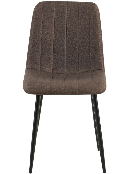 Sada 4 stoličiek látka Dijon, hnedá