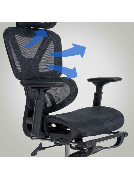 Kancelárska stolička Grover, čierna