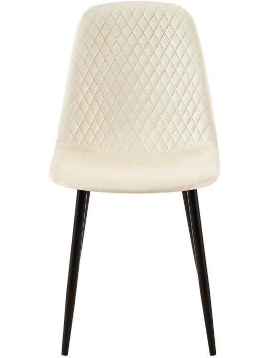 Sada 4 stoličiek Giverny velvet, krémová