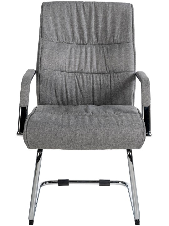 Sada 2 návštevníckych stoličiek látka Sievert, svetlosivá