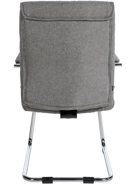 Sada 2 návštevníckych stoličiek látka Sievert, svetlosivá