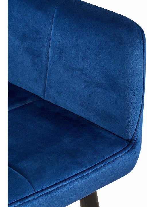 Sada 2 jedálenských stoličiek Emia velvet, modrá