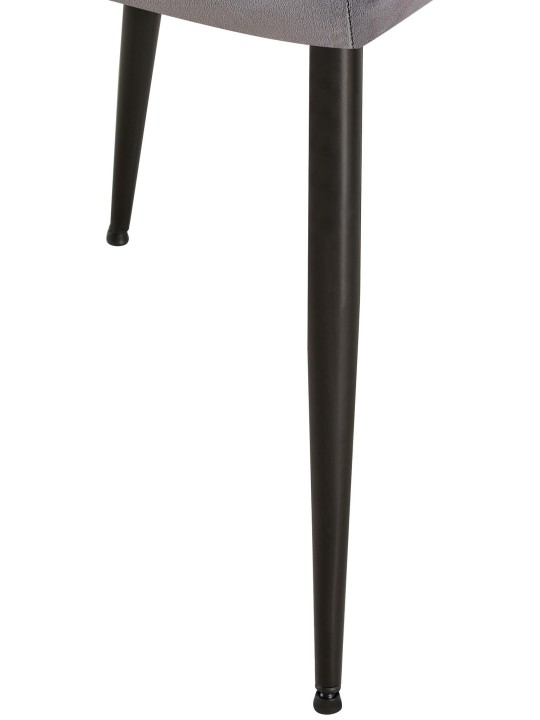 Sada 2 jedálenských stoličiek Emia velvet, sivá