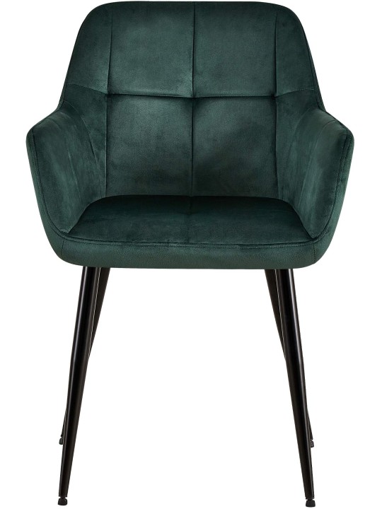 Sada 2 jedálenských stoličiek Emia velvet, zelená