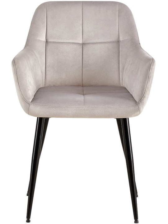 Sada 2 jedálenských stoličiek Emia velvet, svetlosivá