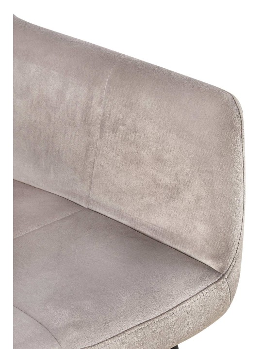 Sada 2 jedálenských stoličiek Emia velvet, svetlosivá