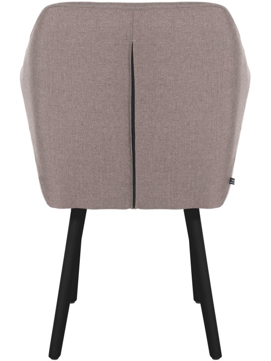 Stolička pre návštevy Utrechtská tkanina, šedohnedá