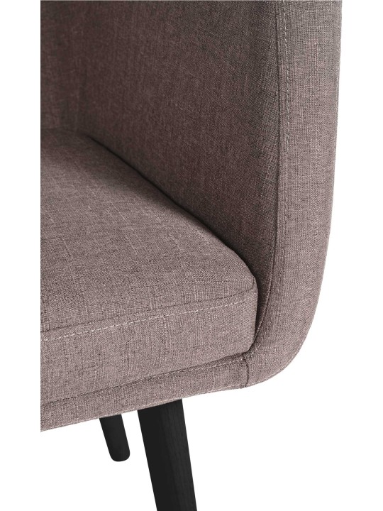 Stolička pre návštevy Utrechtská tkanina, šedohnedá