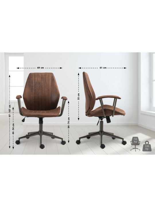 Kancelárska stolička Nampa, koňaková