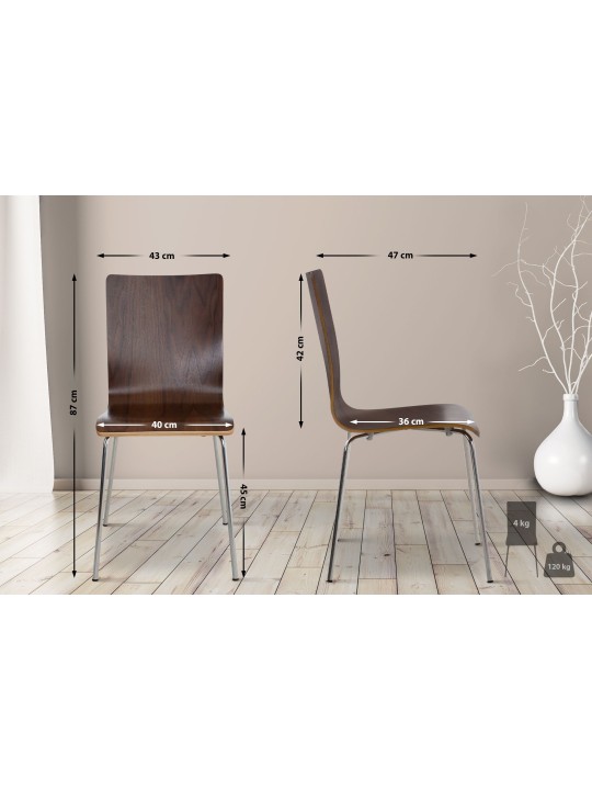 Stolička pre návštevníkov Pepe, orech