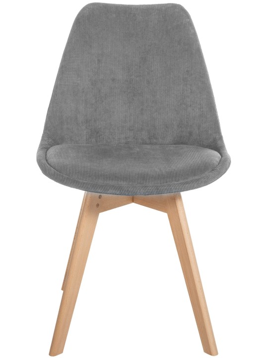 Stolička Linares Cord, sivá