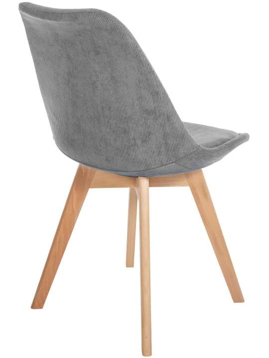 Stolička Linares Cord, sivá