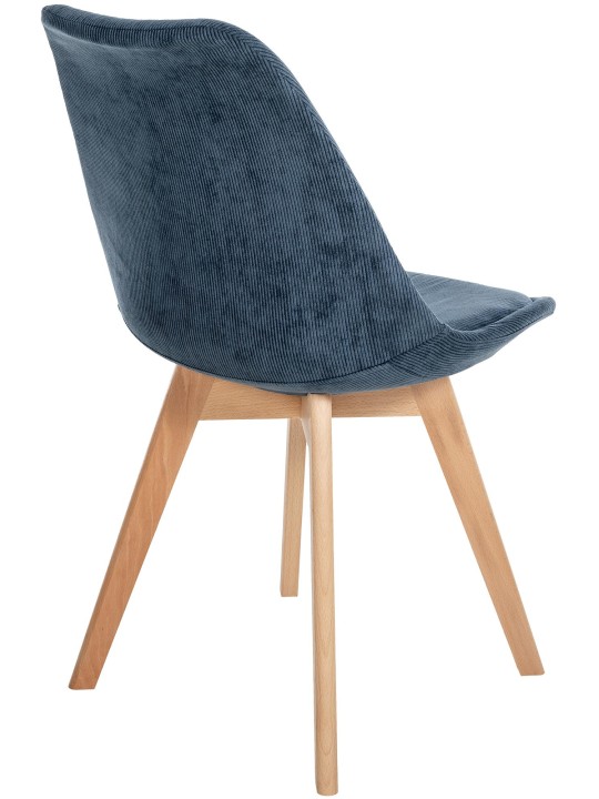 Stolička Linares Cord, tmavomodrá