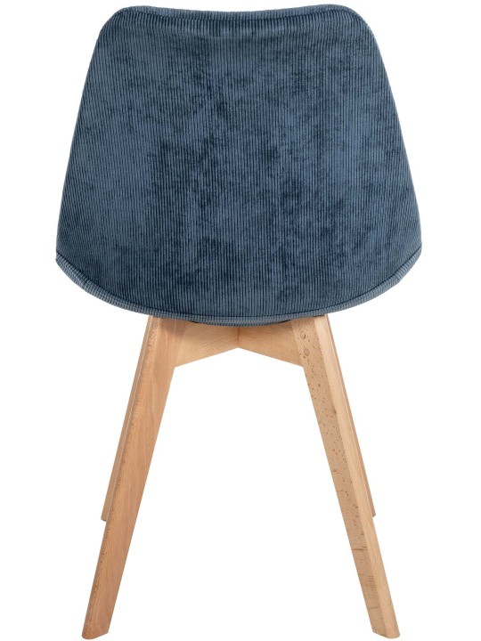 Sada 4 stoličiek Linares Cord, tmavomodrá