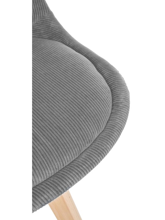 Sada 4 stoličiek Linares Cord, sivá