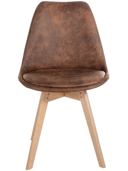 Sada 4 stoličiek Linares Vintage, hnedá