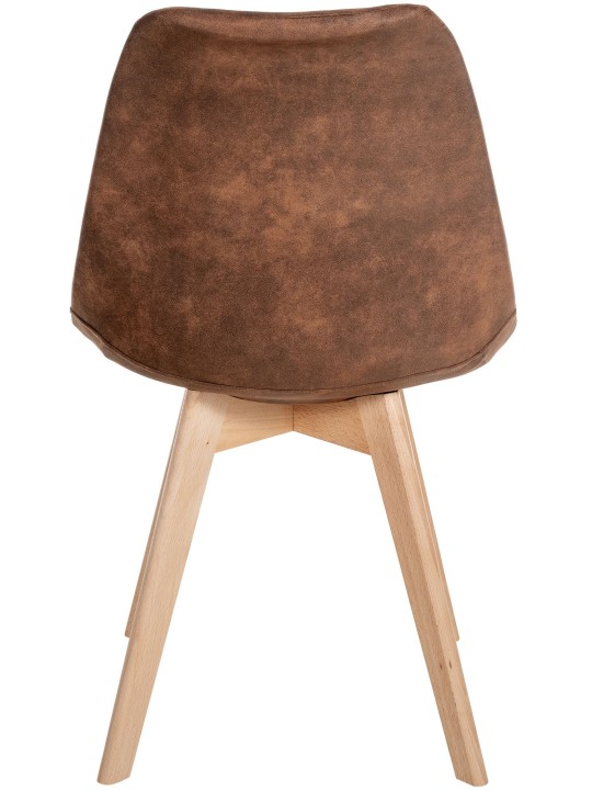 Sada 4 stoličiek Linares Vintage, hnedá