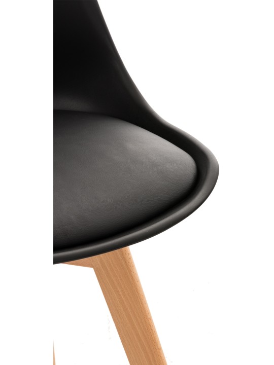 Sada 4 stoličiek Linares, čierna