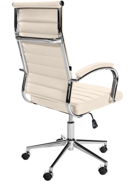 Kancelárska stolička Mollis pravá koža, krémová