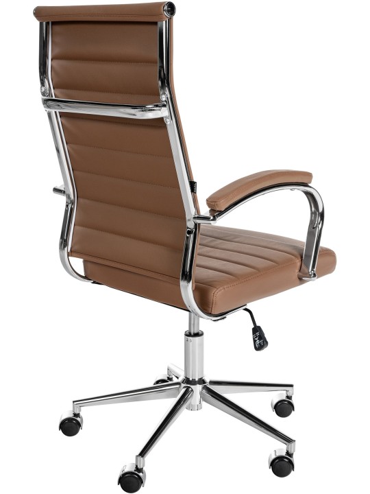 Kancelárska stolička Mollis pravá koža, svetlohnedá
