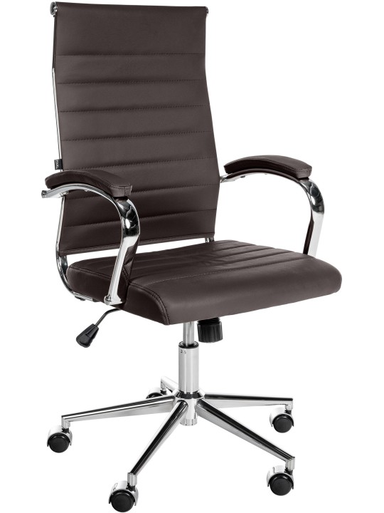 Kancelárska stolička Mollis pravá koža, kávová