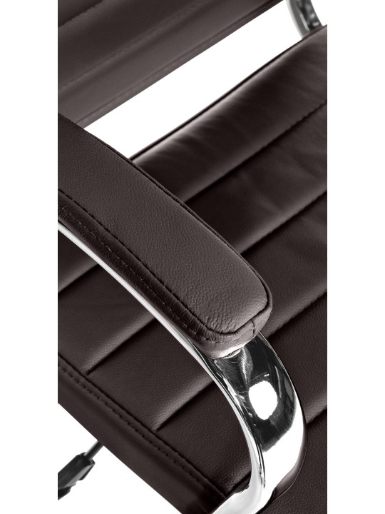 Kancelárska stolička Mollis pravá koža, kávová