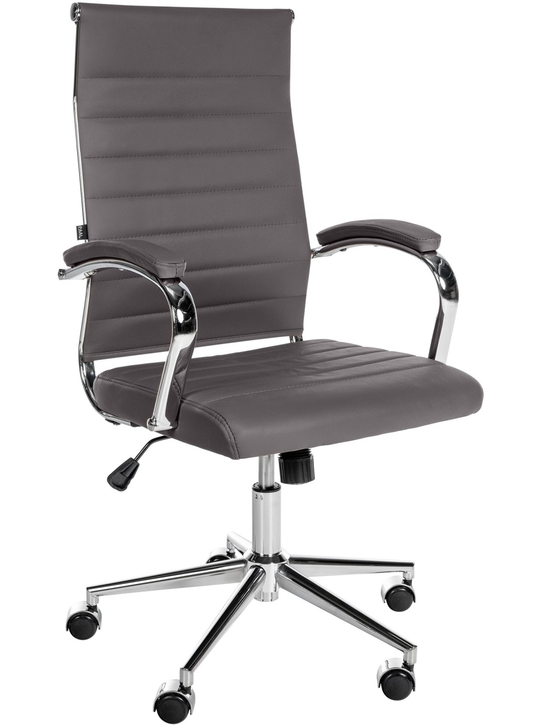 Kancelárska stolička Mollis pravá koža, sivá