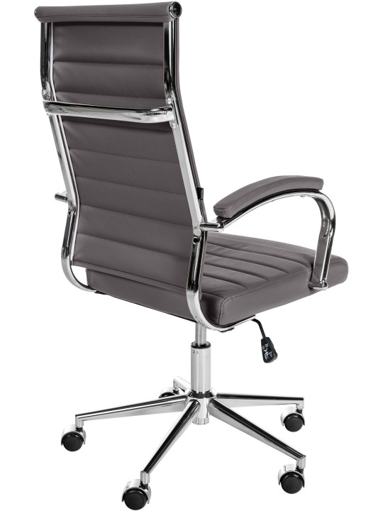Kancelárska stolička Mollis pravá koža, sivá