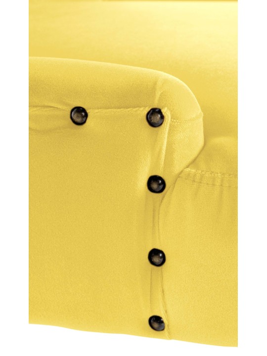 Jedálenská stolička Aberdeen velvet antique, žltá