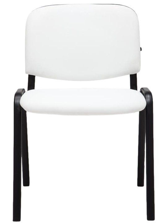 Kreslo pre návštevníkov Ken imitácia kože, biela