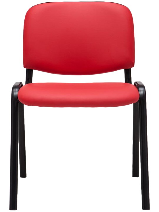 Kreslo pre návštevníkov Ken imitácia kože, červená
