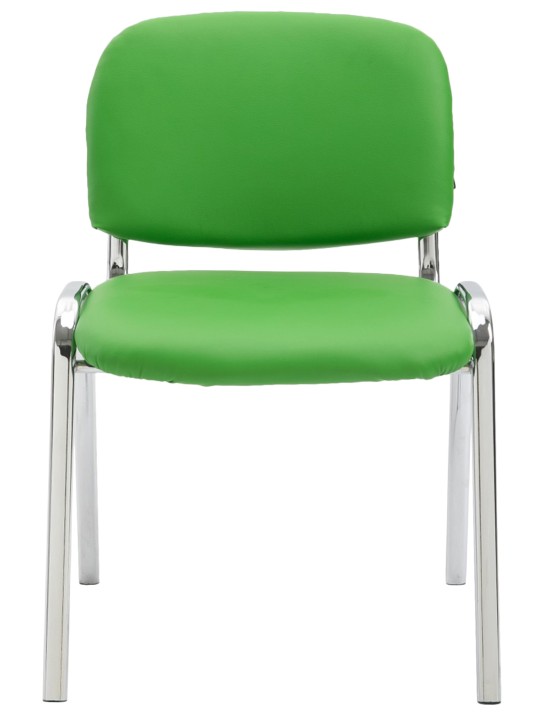 Kreslo pre návštevy Ken C z umelej kože, zelená