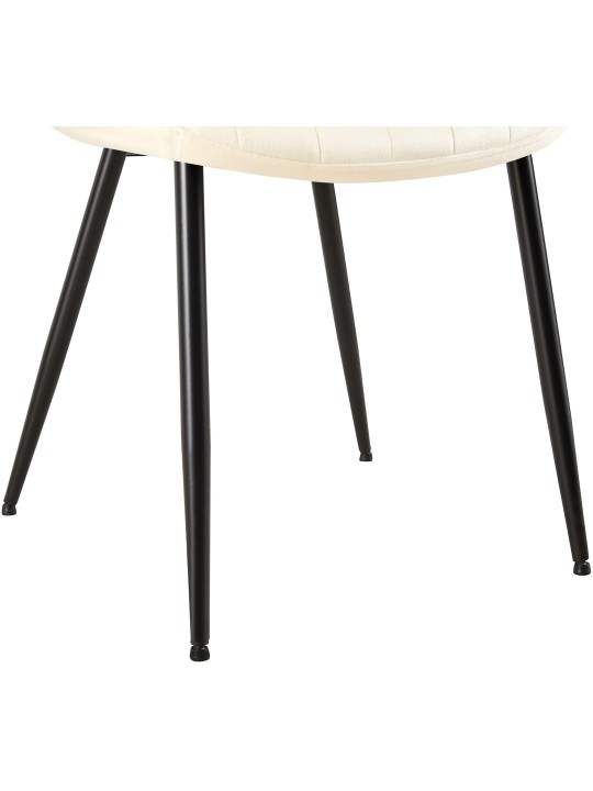 Stolička Rahden velvet, krémová