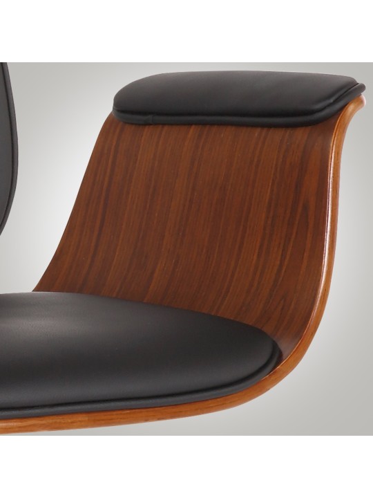 Kancelárske kreslo Kemberg umelá koža, orech/čierna