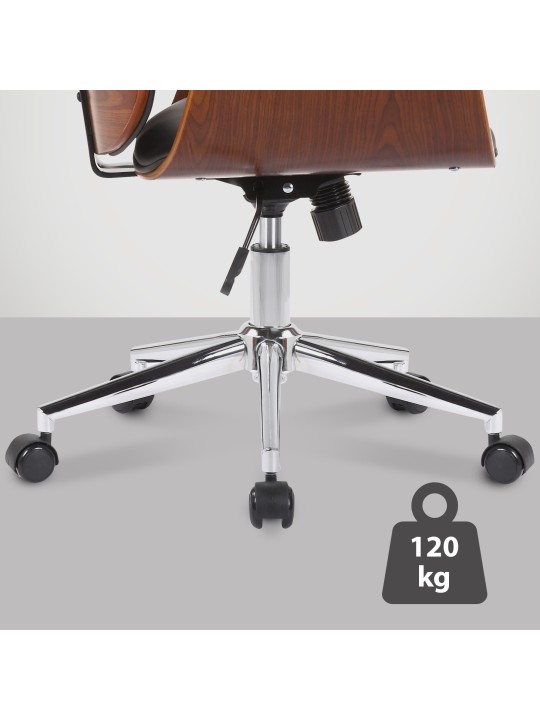 Kancelárske kreslo Kemberg umelá koža, orech/čierna