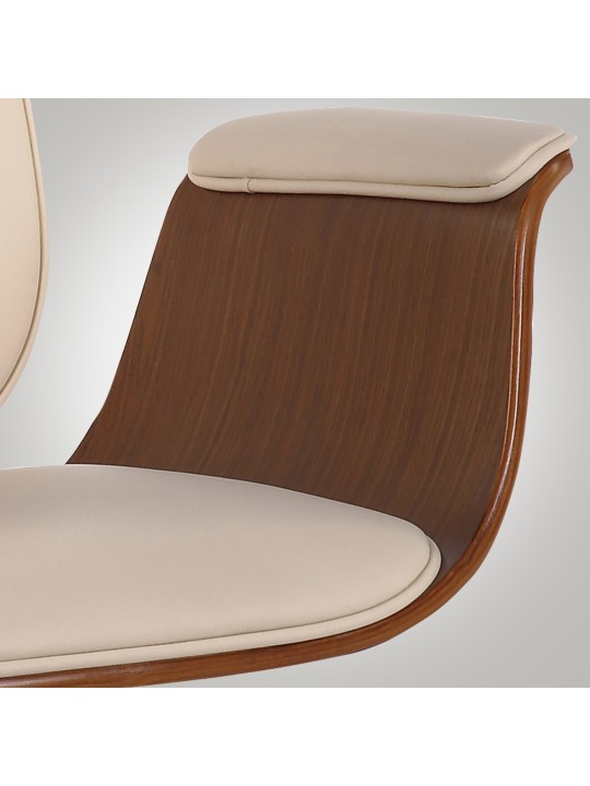 Kancelárske kreslo Kemberg umelá koža, orech/krémová