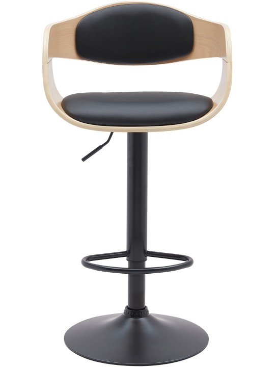 Sada 2 barových stoličiek Kingston B z umelej kože, prírodná/čierna