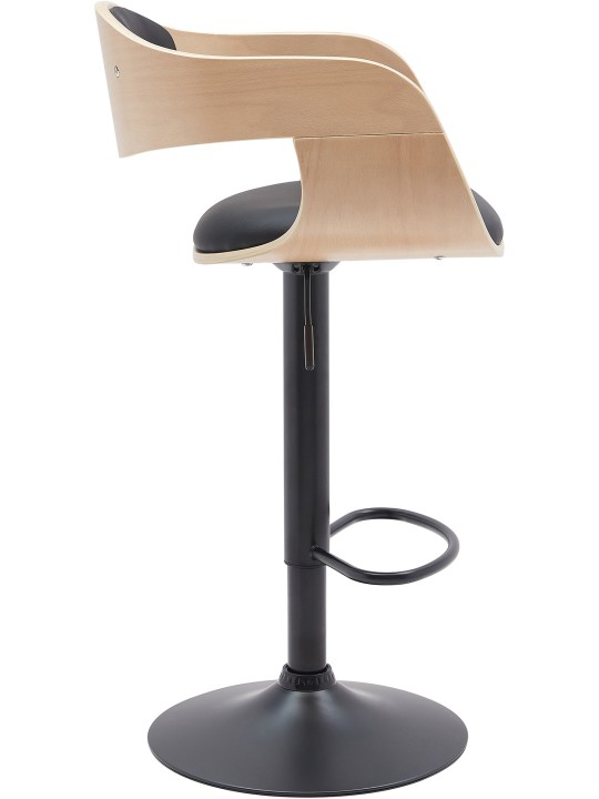 Sada 2 barových stoličiek Kingston B z umelej kože, prírodná/čierna