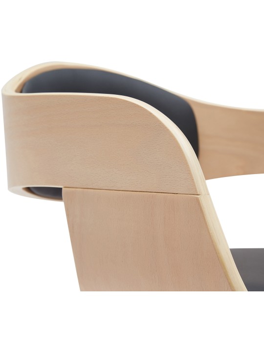 Sada 2 barových stoličiek Kingston B z umelej kože, prírodná/čierna