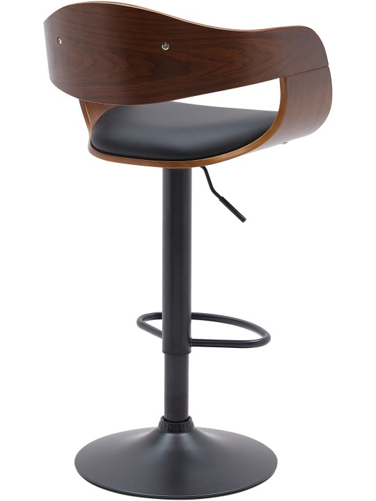 Sada 2 barových stoličiek Kingston B z umelej kože, orech/čierna