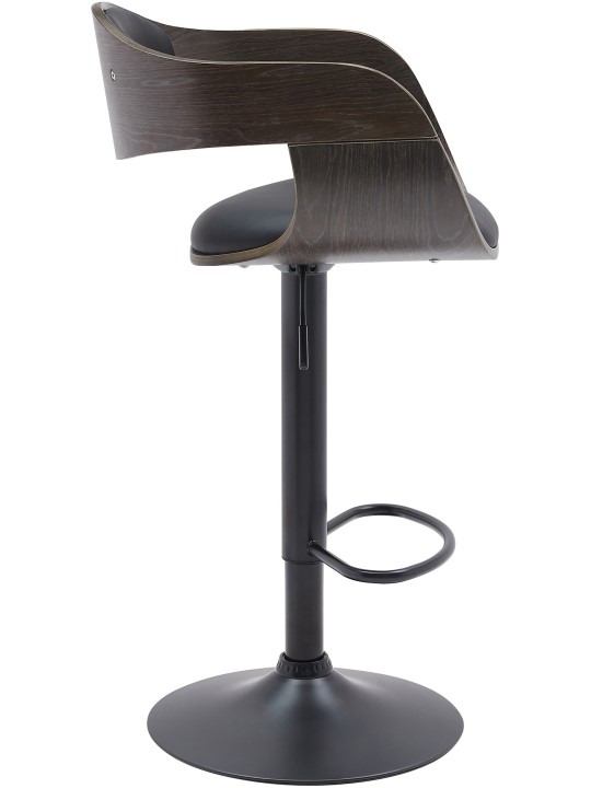 Sada 2 barových stoličiek Kingston B z umelej kože, čierna/sivá