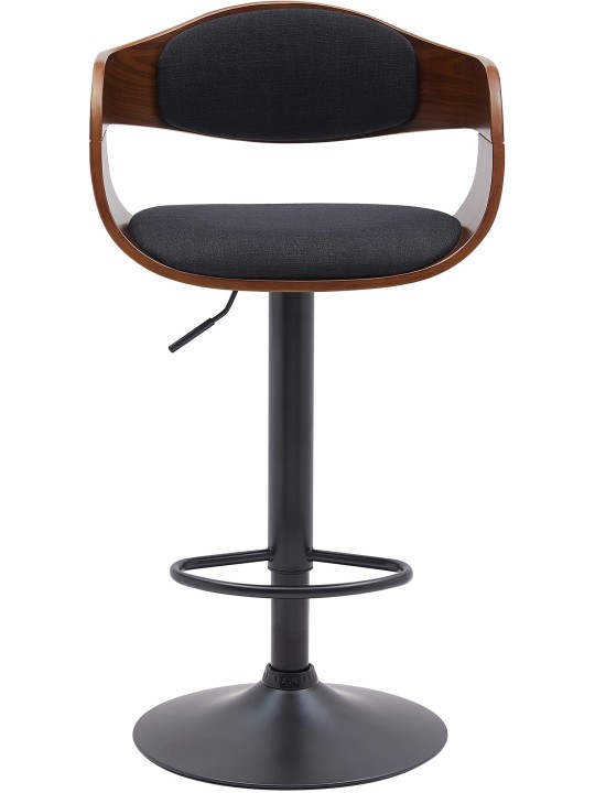 Sada 2 barových stoličiek Kingston B látka, orech/čierna