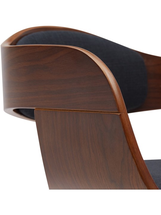 Sada 2 barových stoličiek Kingston B látka, orech/čierna